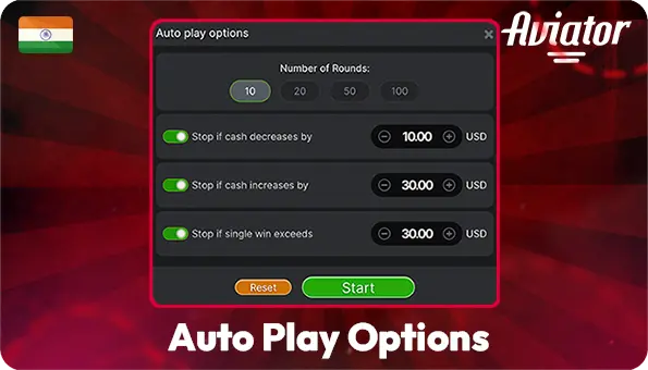 Auto Play Options Aviator Game Online Auto play Aviator Casino Settings Panel with Flexible Customization